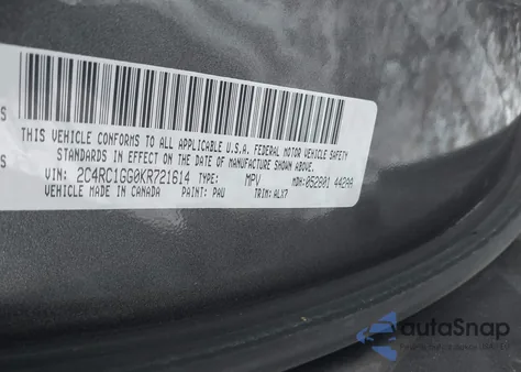 2019 Chrysler Pacifica Limited from USA, damaged, VIN 2C4RC1GG0KR721614